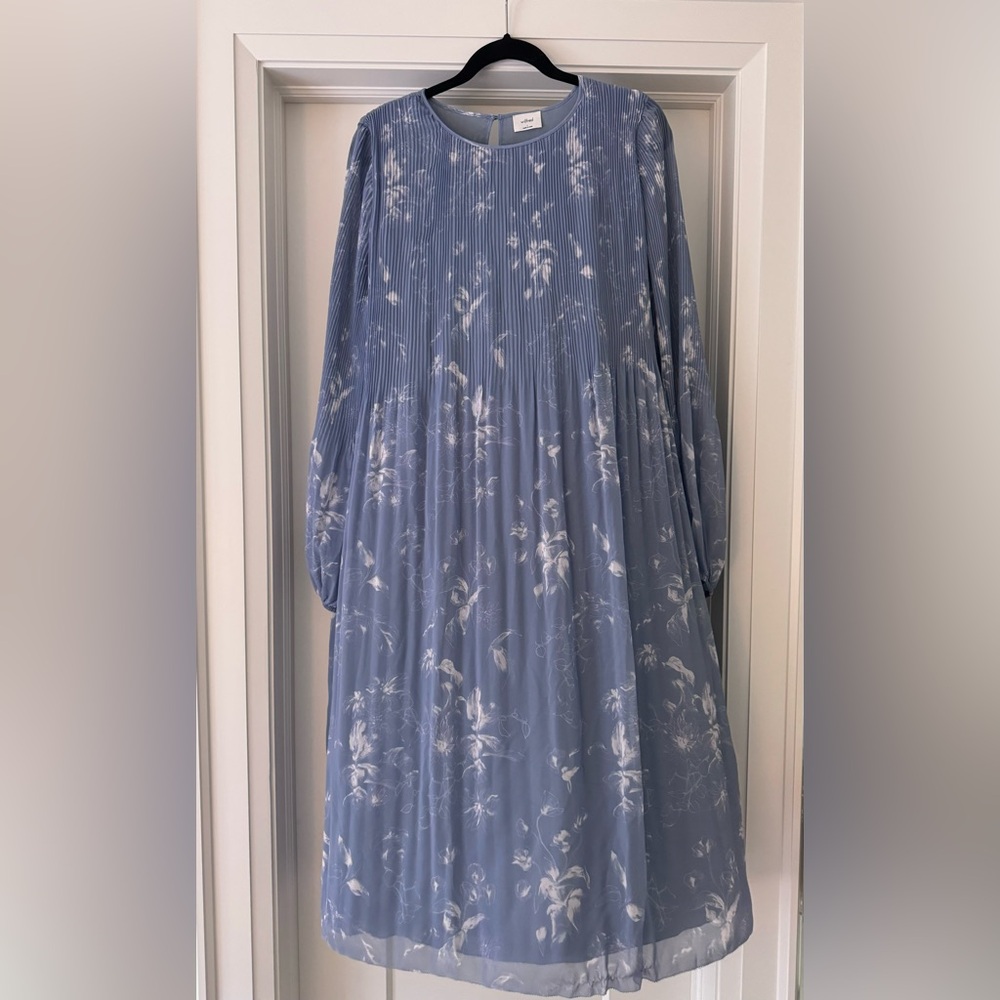 Wilfred Blue Pleated Dress